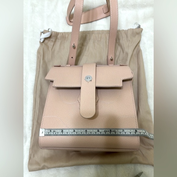 Senreve Alunna convertible bag, pebbled blush leather and silver, NWT - Picture 12 of 12